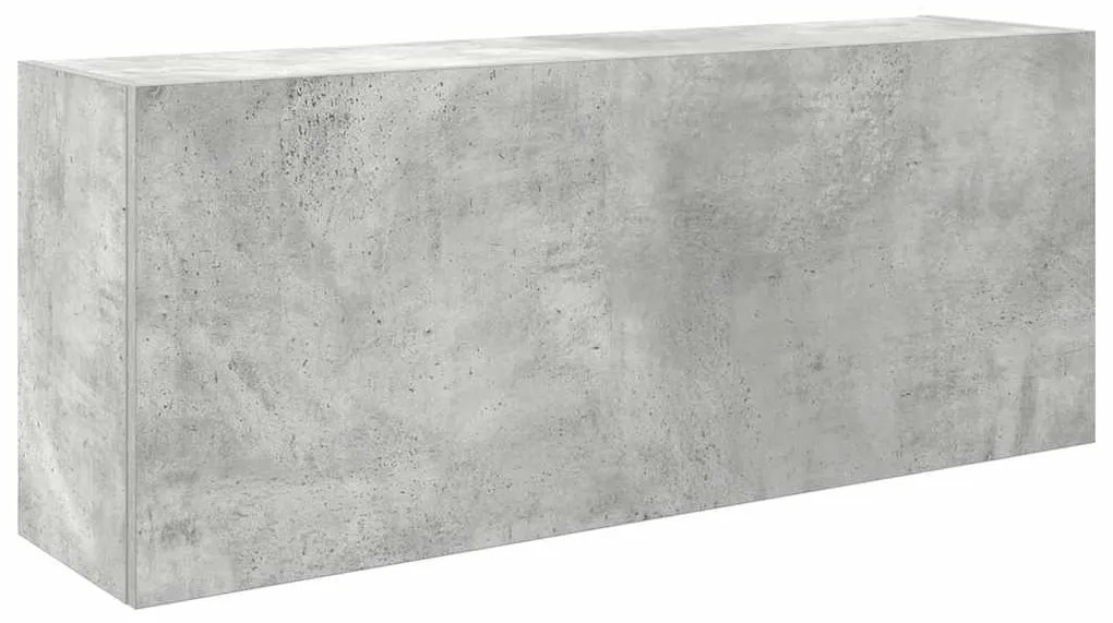 Betonszürke szerelt fa fali fürdőszobaszekrény 100 x 25 x 40 cm