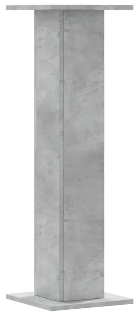 2 db betonszürke szerelt fa növénytartó állvány 30 x 30 x 95 cm