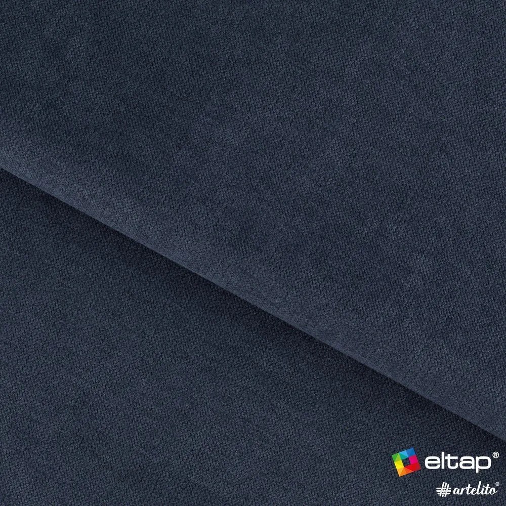 Sötétkék zsenília kinyitható-tárolóhelyes kanapé 155 cm Laine – ELTAP