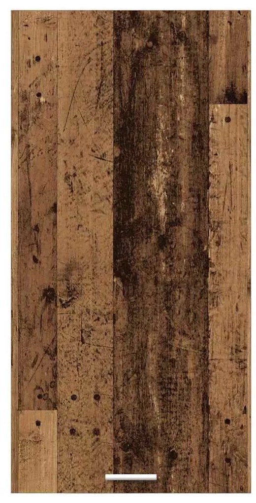 Függő szekrény Riga Régi fa és fehér 50 x 31 x 100 cm Faanyag