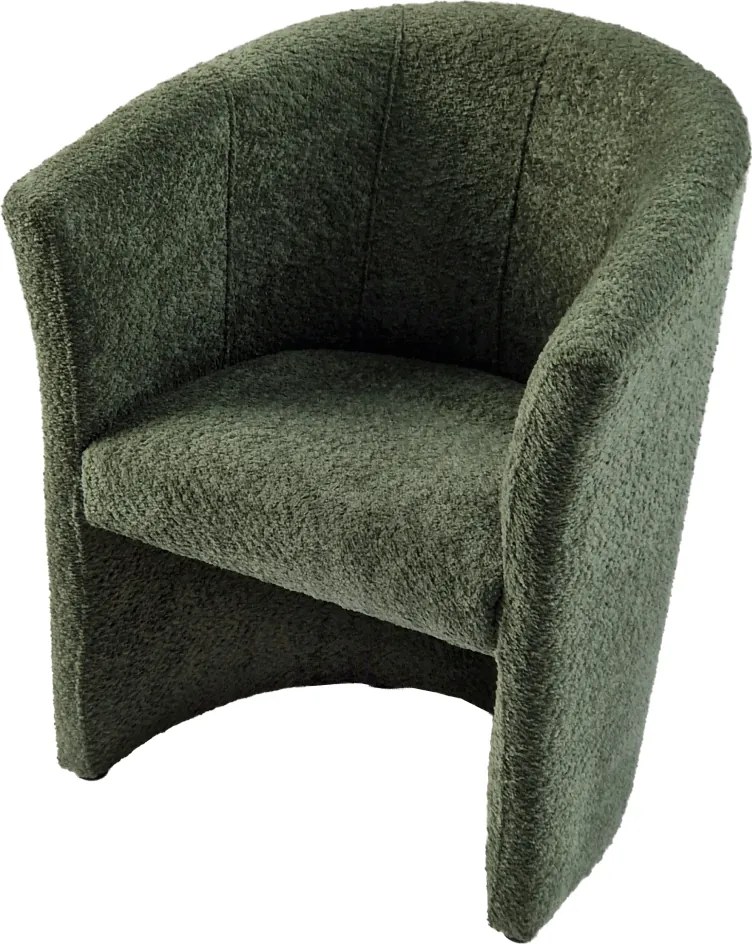 Klub fotel, zöld Coral anyag, CUBA