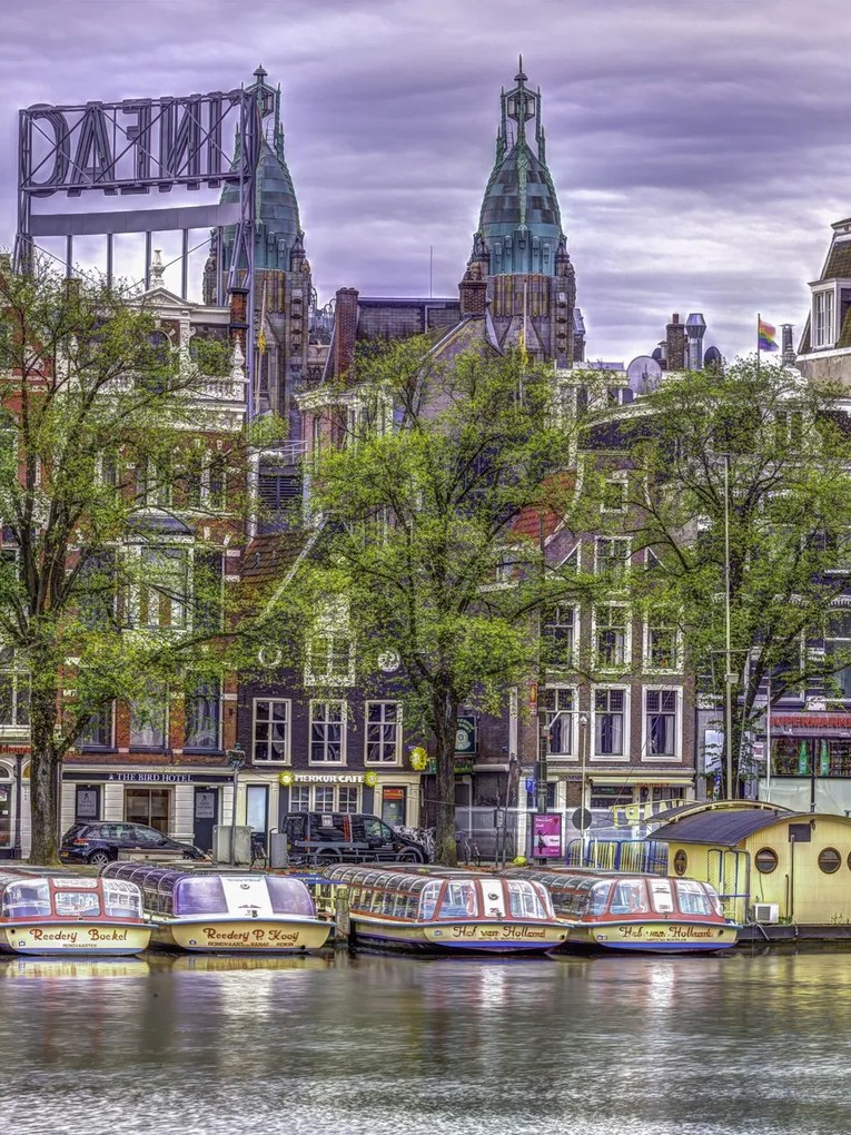 Poszter 60x80cm Amszterdami vízpart, Assaf Frank