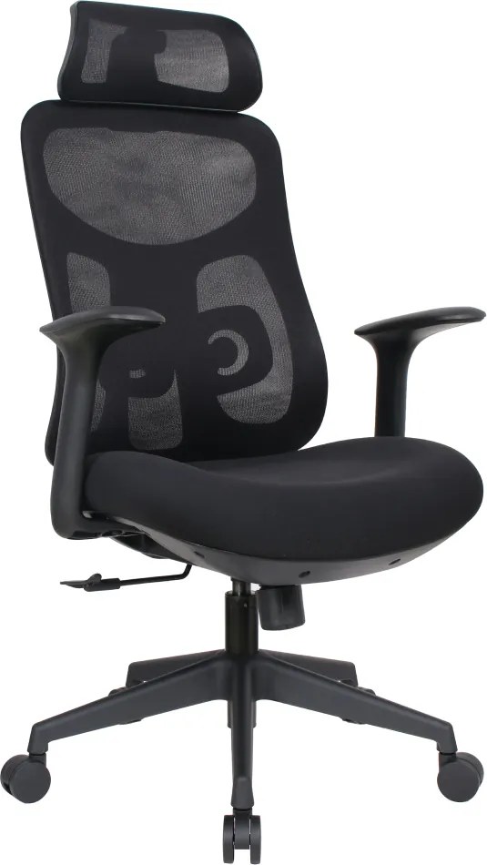 Irodai szék, fekete, teherbírás 150 kg, SULIVAN