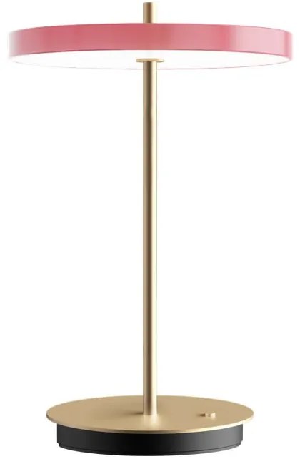 Rózsaszín LED dimmelhető asztali lámpa fém búrával (magasság 31 cm) Asteria Move – UMAGE