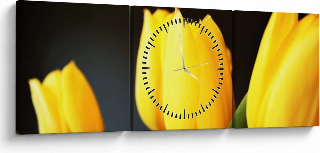 Tulipán képe (órával) (90x30 cm)