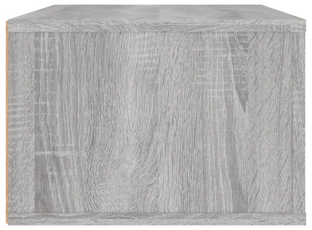 szürke sonoma színű szerelt fa függő TV-szekrény 80x36x25 cm