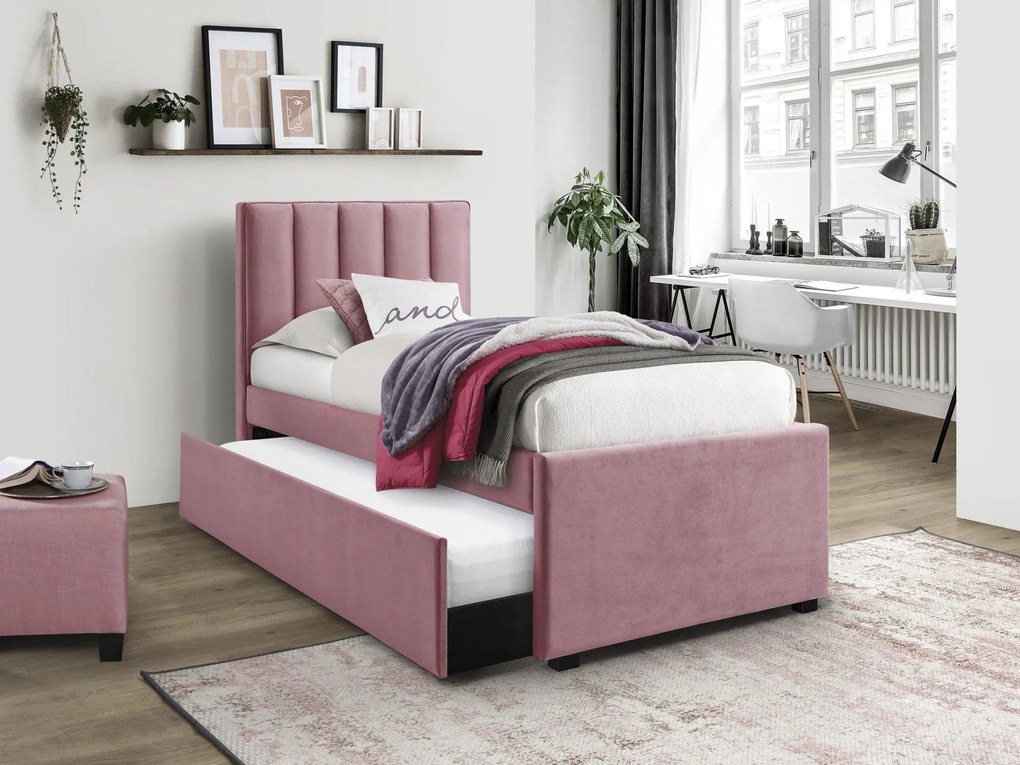 Egyszemélyes széthúzható ágy 90 cm Rusalka (rózsaszín). Akció -6%. 1092489