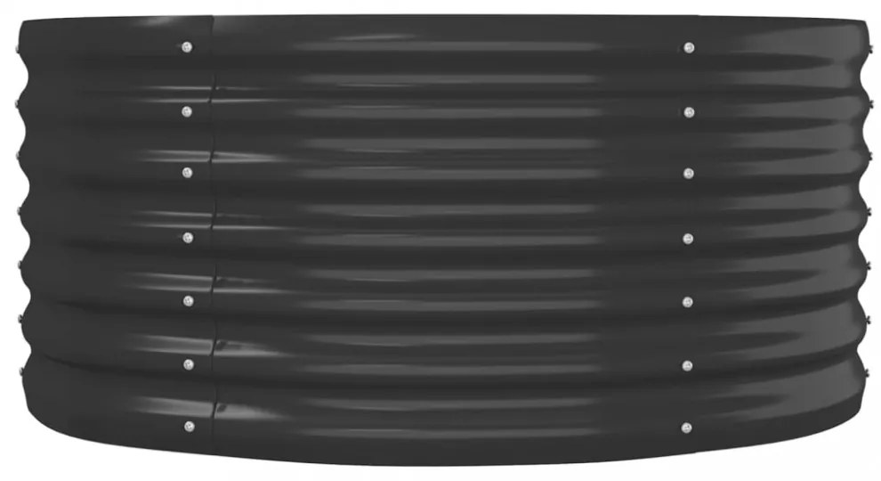 antracitszürke horganyzott acél kerti magaságyás 152x80x36 cm