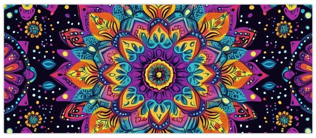 Kép - Kaleidoszkópos mandala (120x50 cm)