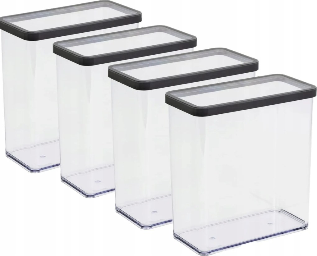 Rotho 4 Db-os Ételtároló Szett Ömlesztett Árukhoz 3,2L Gratit Loft