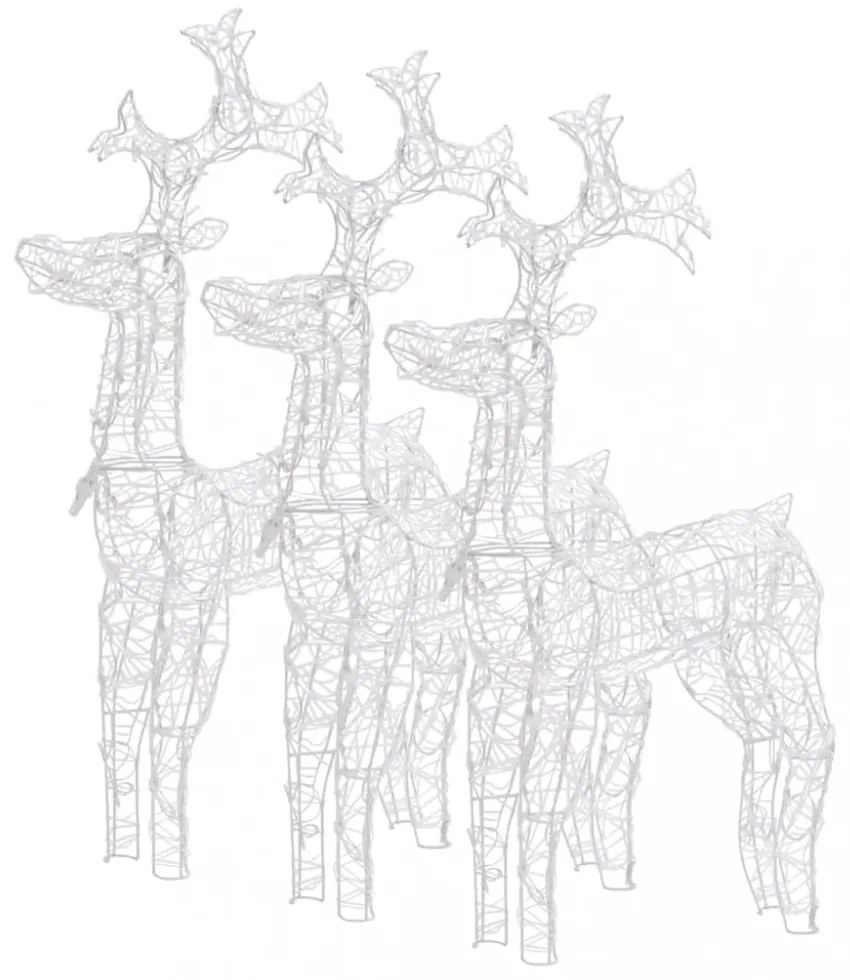 3 db akril karácsonyi rénszarvas dekoráció 60 x 16 x 100 cm