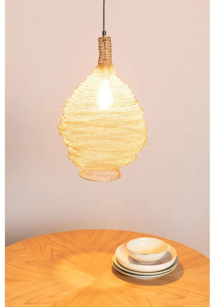 Lena aranyszínű függőlámpa, ø 37 cm - White Label