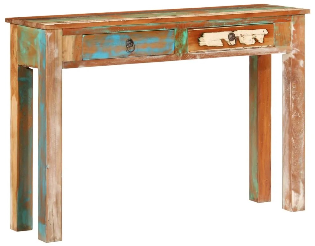 tömör újrahasznosított fa tálalóasztal 110 x 30 x 75 cm