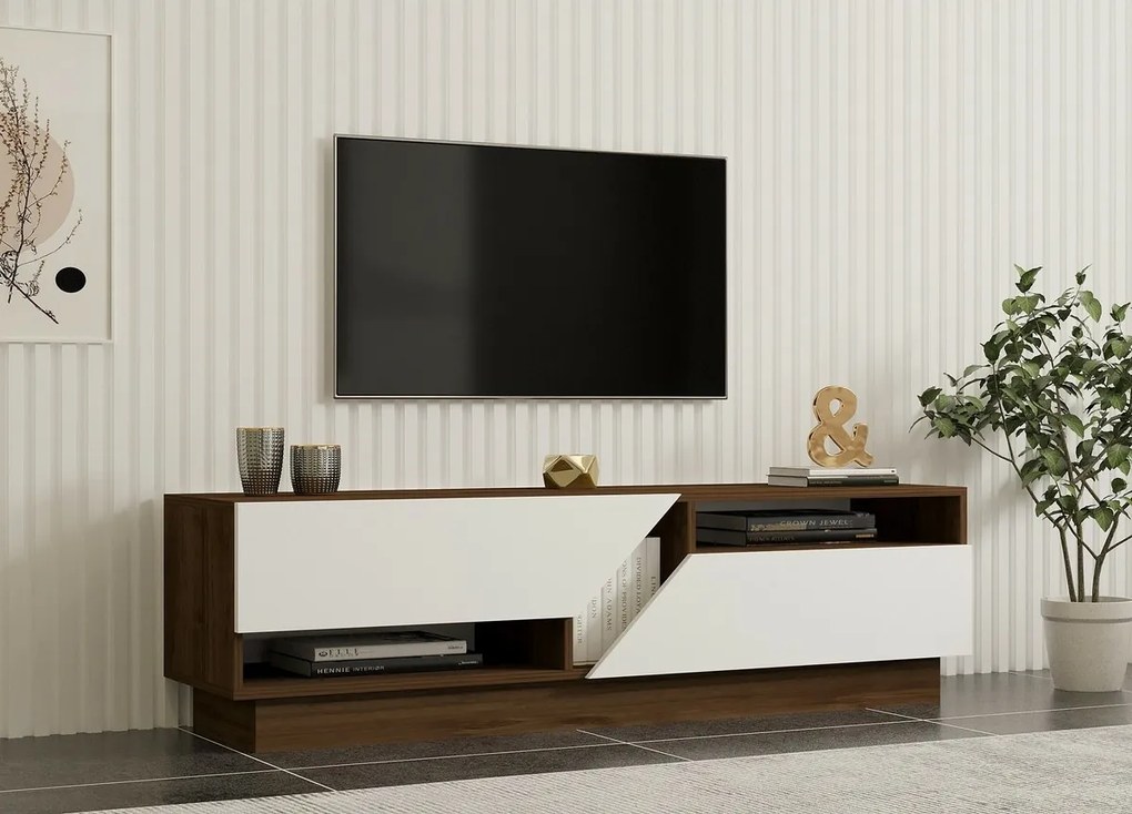 Koza Walnut and White TV-asztal