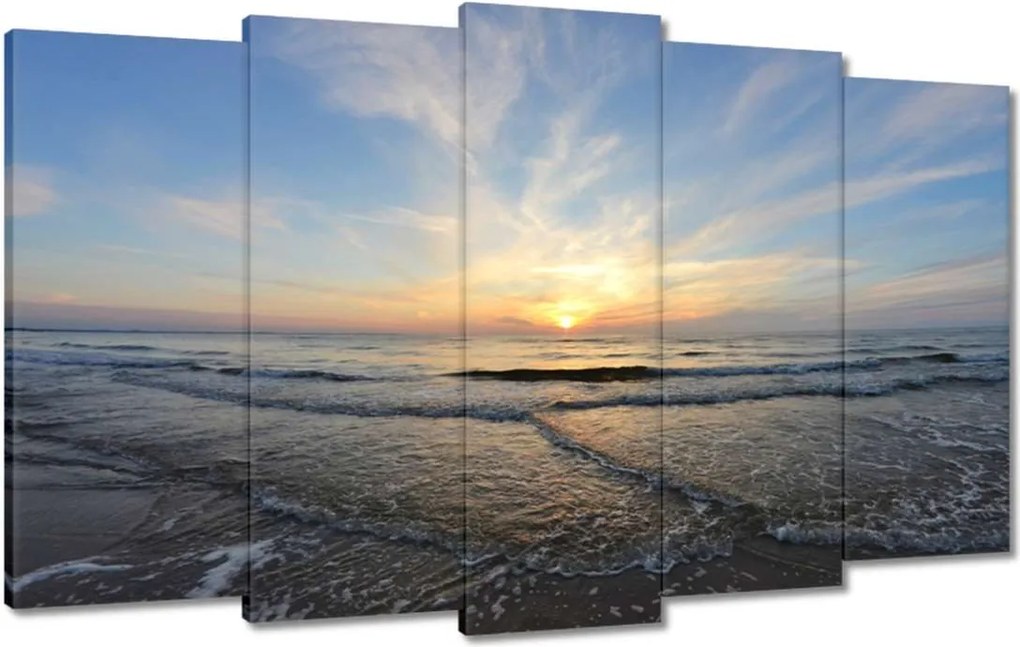 Vászonkép 100x60 Naplemente a tengerparton