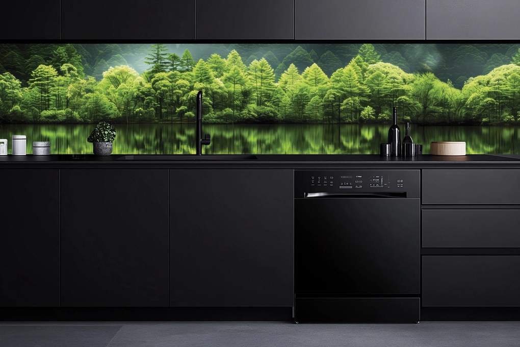 Wallplex konyhahátfal Smaragd Erdő (Méret: 60x180)