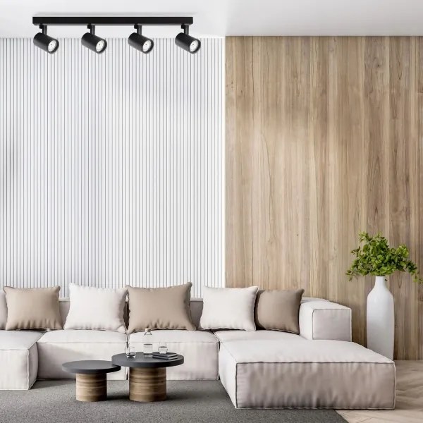 Spotlámpa LYNX 4xGU10/10W/230V fekete