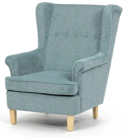 Füles fotel zöld szövettel. AK-388 GRN2