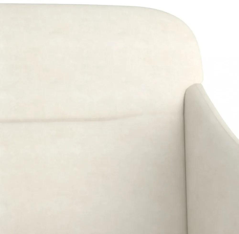 vidaXL krémszínű bársonypad 110 x 76 x 80 cm