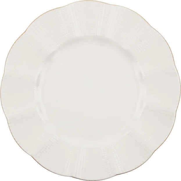 24 részes porcelán étkészlet krém-arany