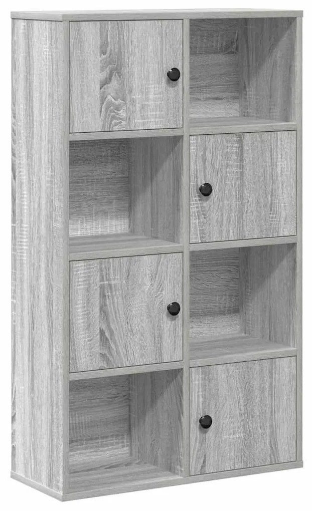 szürke sonoma színű szerelt fa könyvespolc 60x24x101,5 cm