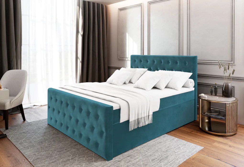 FENDI kárpitozott boxspring ágy, 160x200, casablanca 14