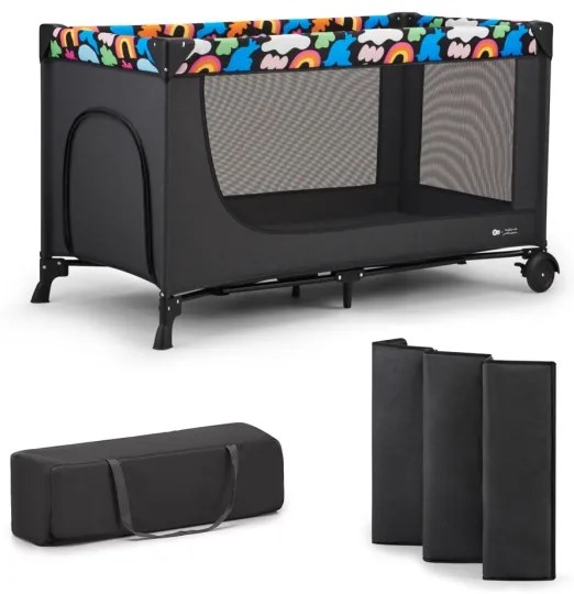 KINDERKRAFT - Utazó kiságy JOY 2 Happy shapes