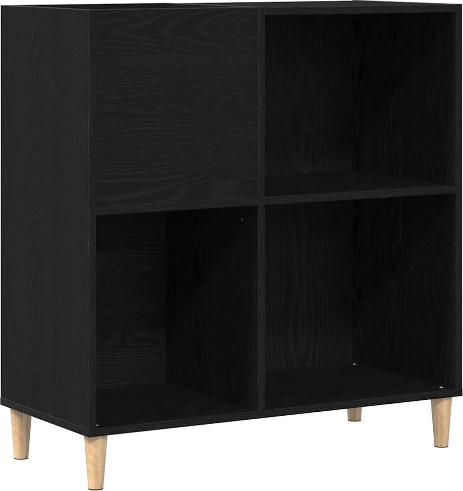 vidaXL Hanglemez szekrény Fekete tölgy 84,5 x 38 x 89 cm Faanyag