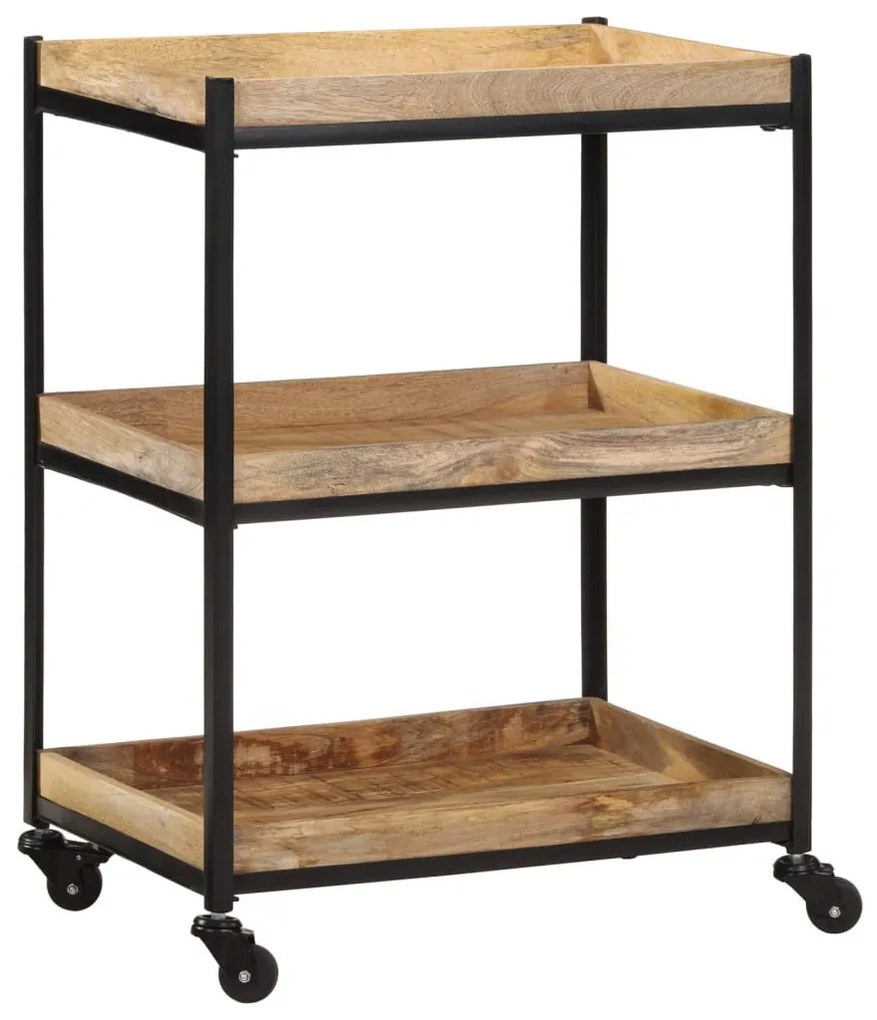 tömör nyers mangófa konyha kocsi 60 x 40 x 80 cm