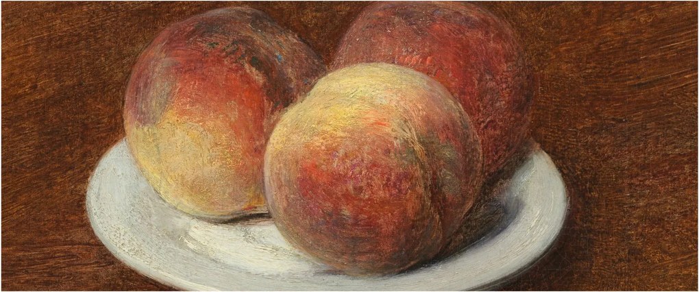 Kép - Henri Fantin-Latour, Three Peaches on a Plate, reprodukciók (120x50 cm)