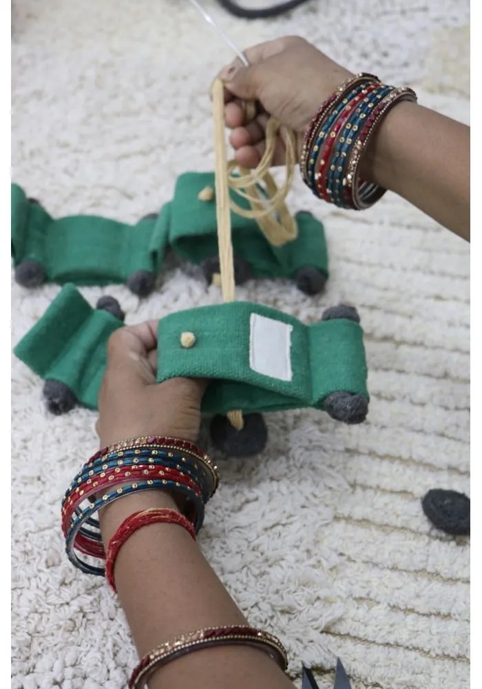 Bézs pamut gyerek játszószőnyeg 120x170 cm Farm Fields – Lorena Canals