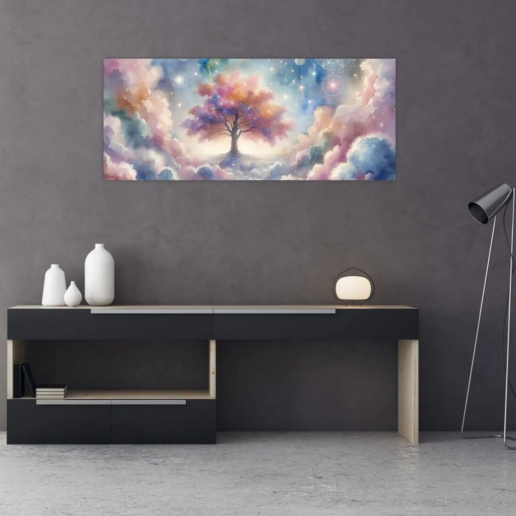 Kép – Életfa a felhőkben (120x50 cm)