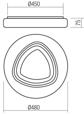 Redo 05-919 - LED dimmelhető mennyezeti lámpa GALAX LED/48W/230V fehér + távirányító
