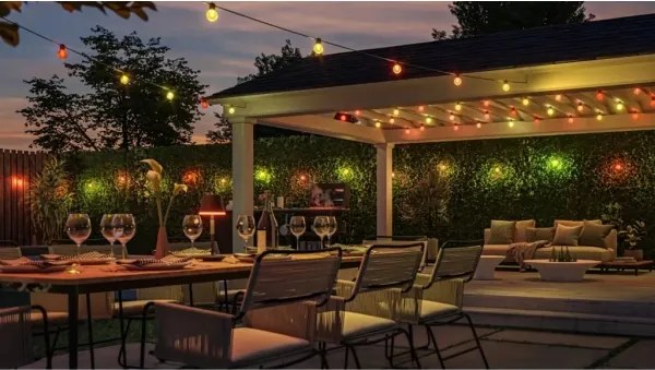 Philips Hue FESTAVIA - RGBW LED hosszabbítható, dimmelhető kültéri füzér, 30× LED, 21 m, IP65