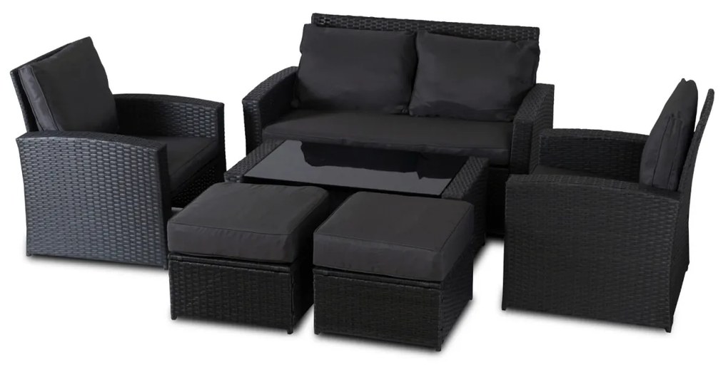 Keerti Ülőgarnitúra Szett Sötétszürke Színben FLORYDA