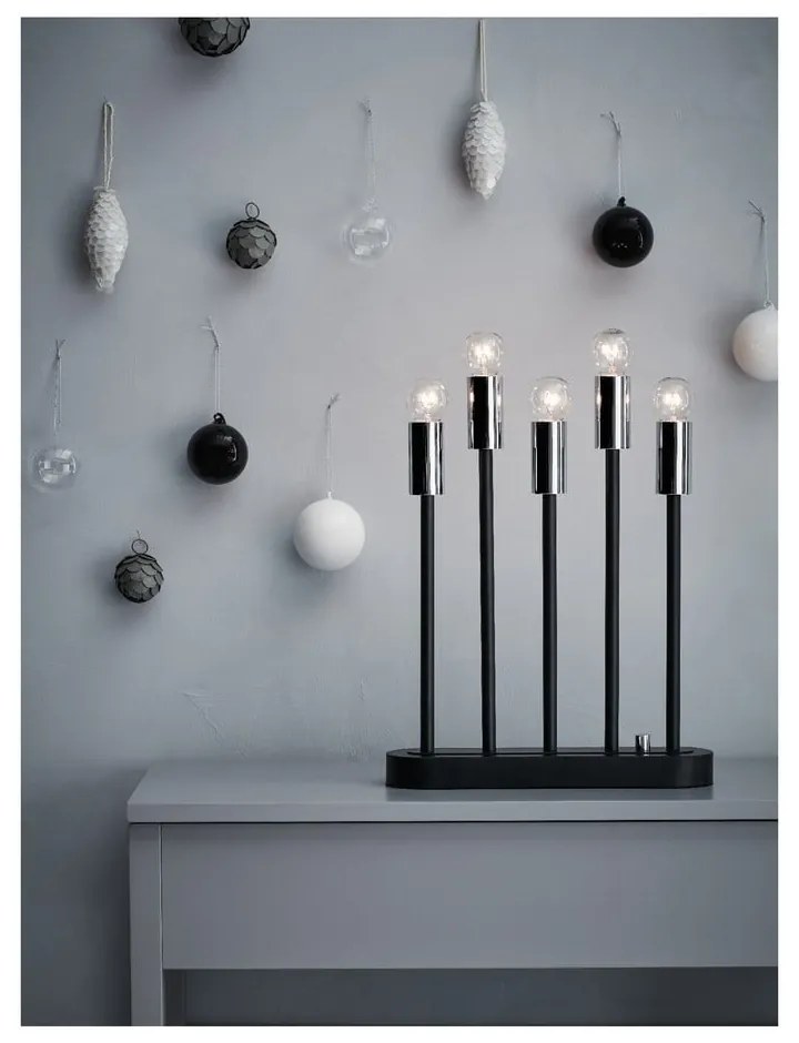 Fekete karácsonyi fénydekoráció Buster – Markslöjd