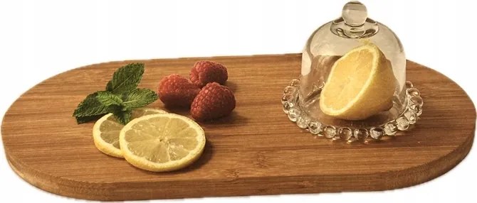 Smukee Bambusz tálca üveg tárolóval