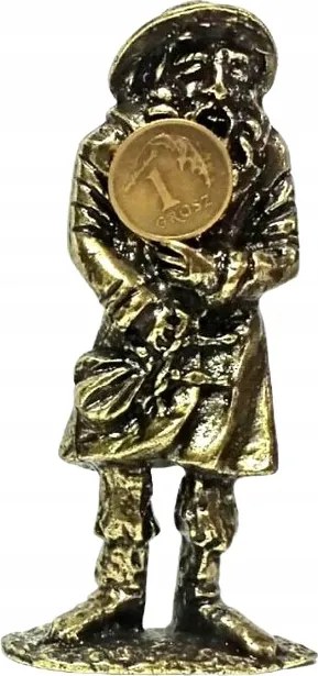 Fém Figura Szerencsére Fillér Zsidó Nagy 9 cm