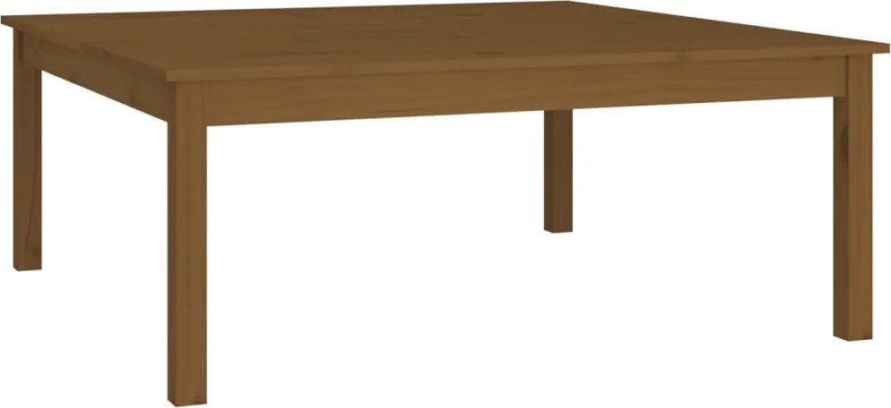 vidaXL mézbarna tömör fenyőfa dohányzóasztal 100 x 100 x 40 cm