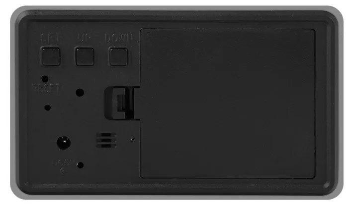 Karlsson 5983GY dizájner LED-es óra ébresztővel, szürke, 10 cm