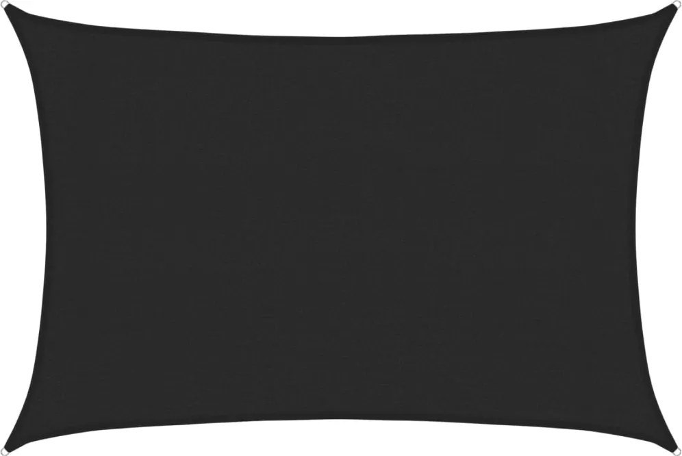 vidaXL fekete HDPE napvitorla 160 g/m² 3 x 5 m