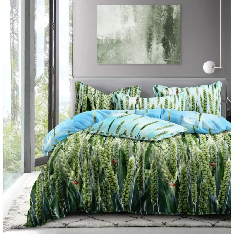 Mikroszálas ágyneműhuzat POSANA zöld Ágyneműhuzat mérete: 2 db 70 x 80 cm | 160 x 200 cm