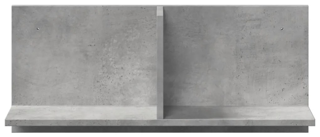 betonszürke szerelt fa faliszekrény 70 x 16,5 x 30 cm