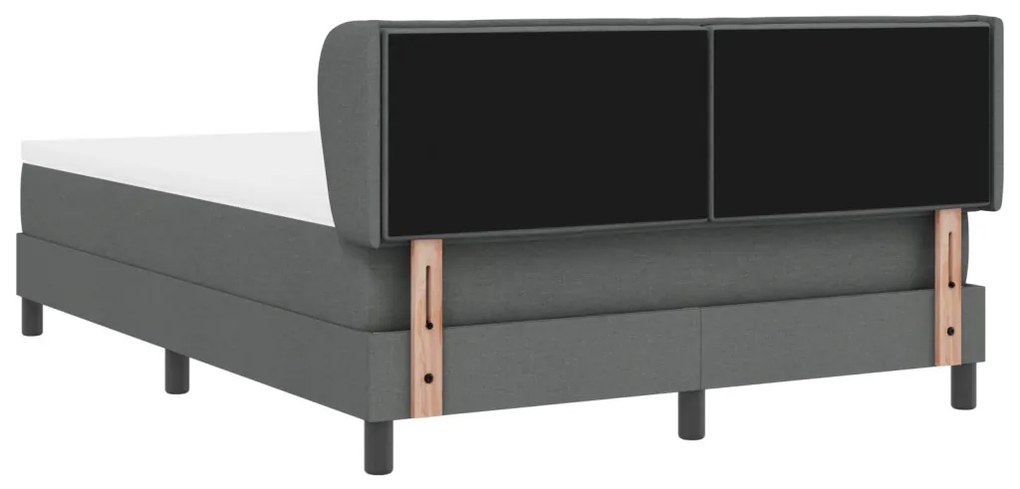 Boxspring Ágy Matrac Fekete 160x200 cm Szövet