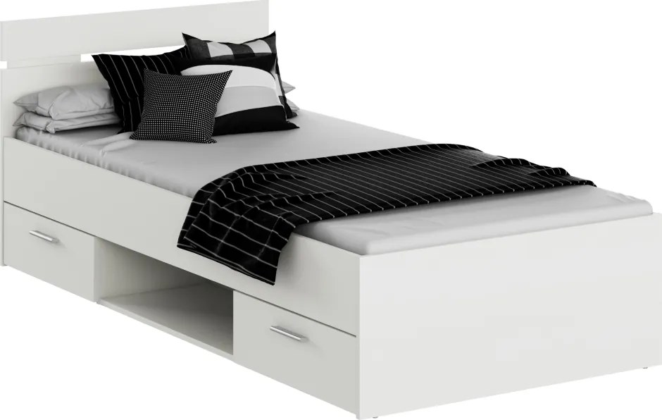 Ágykeret, 90x200, fehér, MICHIGAN NEW