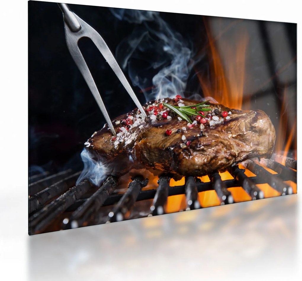 Egy sült steak képe (üvegen) (70x50 cm)