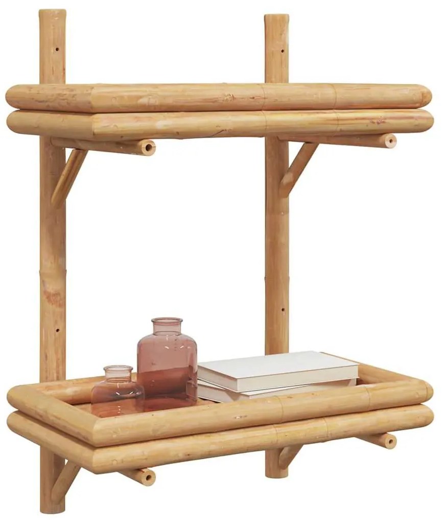 Falifiók polcokkal tárolóval Barna 45 x 26 x 60 cm bambusz