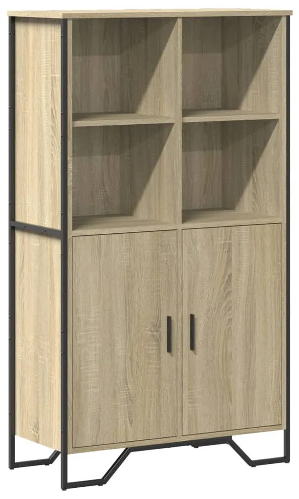 sonoma tölgy színű szerelt fa magasszekrény 79,5x35,5x137,5 cm