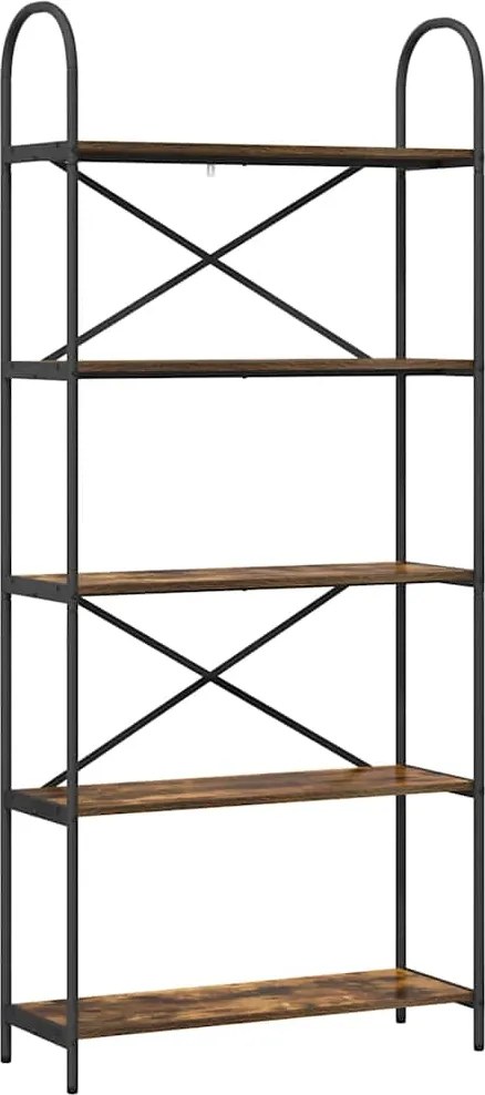 vidaXL Könyvespolc Füstölt tölgy 80 x 30 x 183 cm Faanyag
