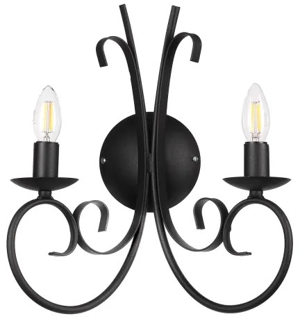 ONLI - Fali lámpa POMPEI 2xE14/6W/230V fekete